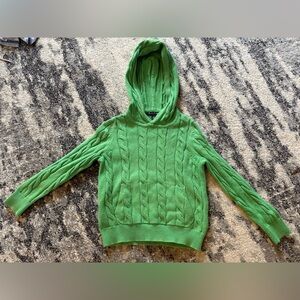 Brooks Brothers Vibrant Green Cabled Hoodie Sweater XS size 4